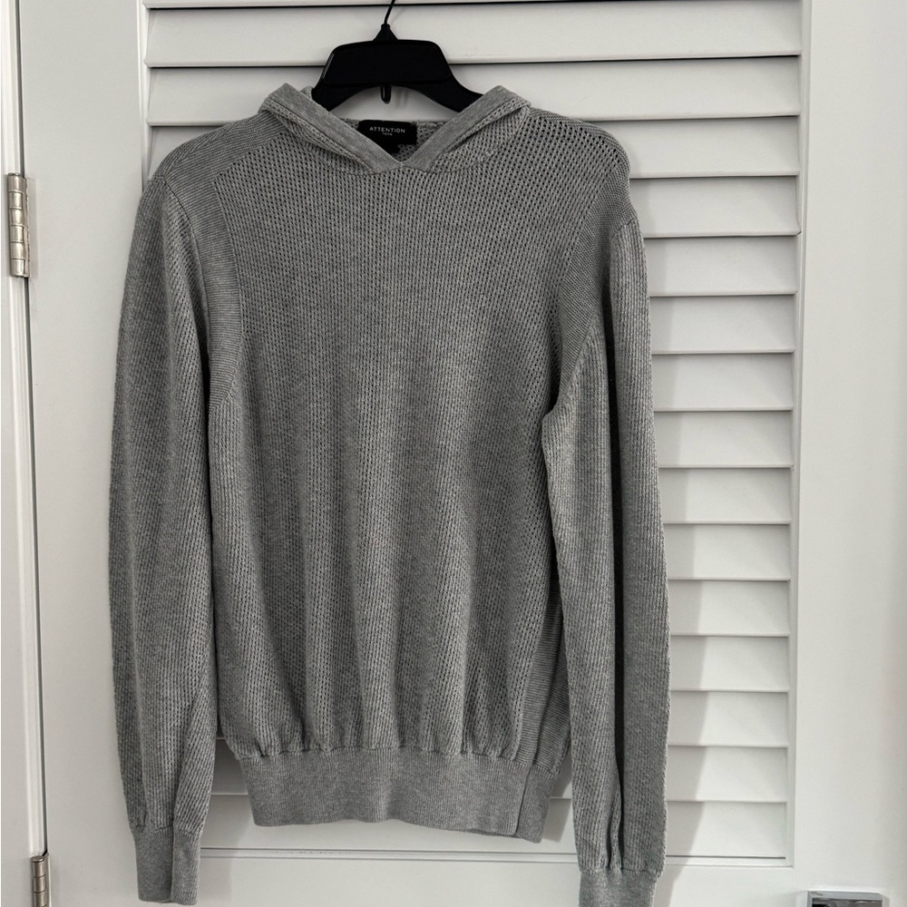 John Varvatos Gray Knit Pullover Sweater